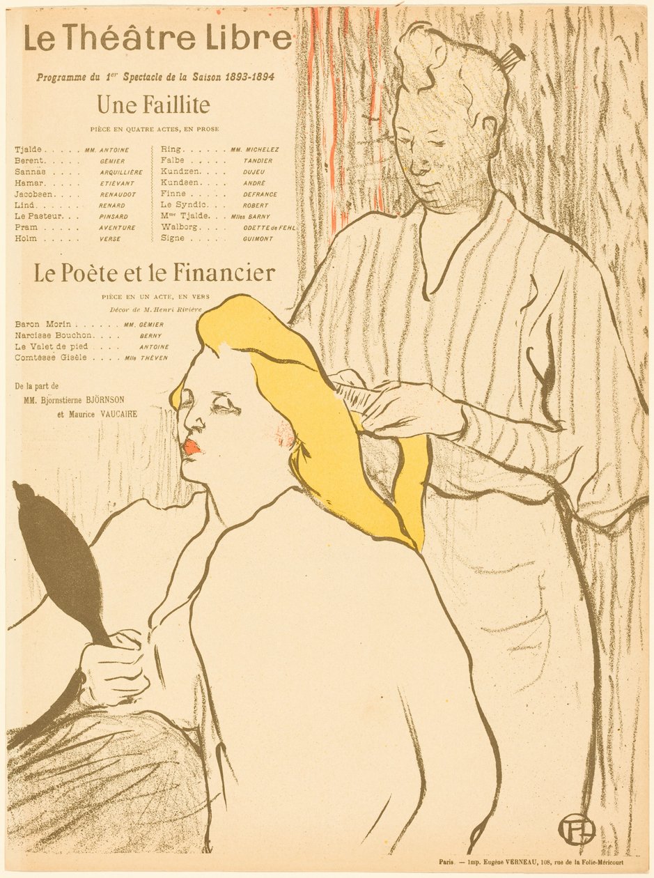 Uma falência; O poeta e o financista de Henri de Toulouse-Lautrec