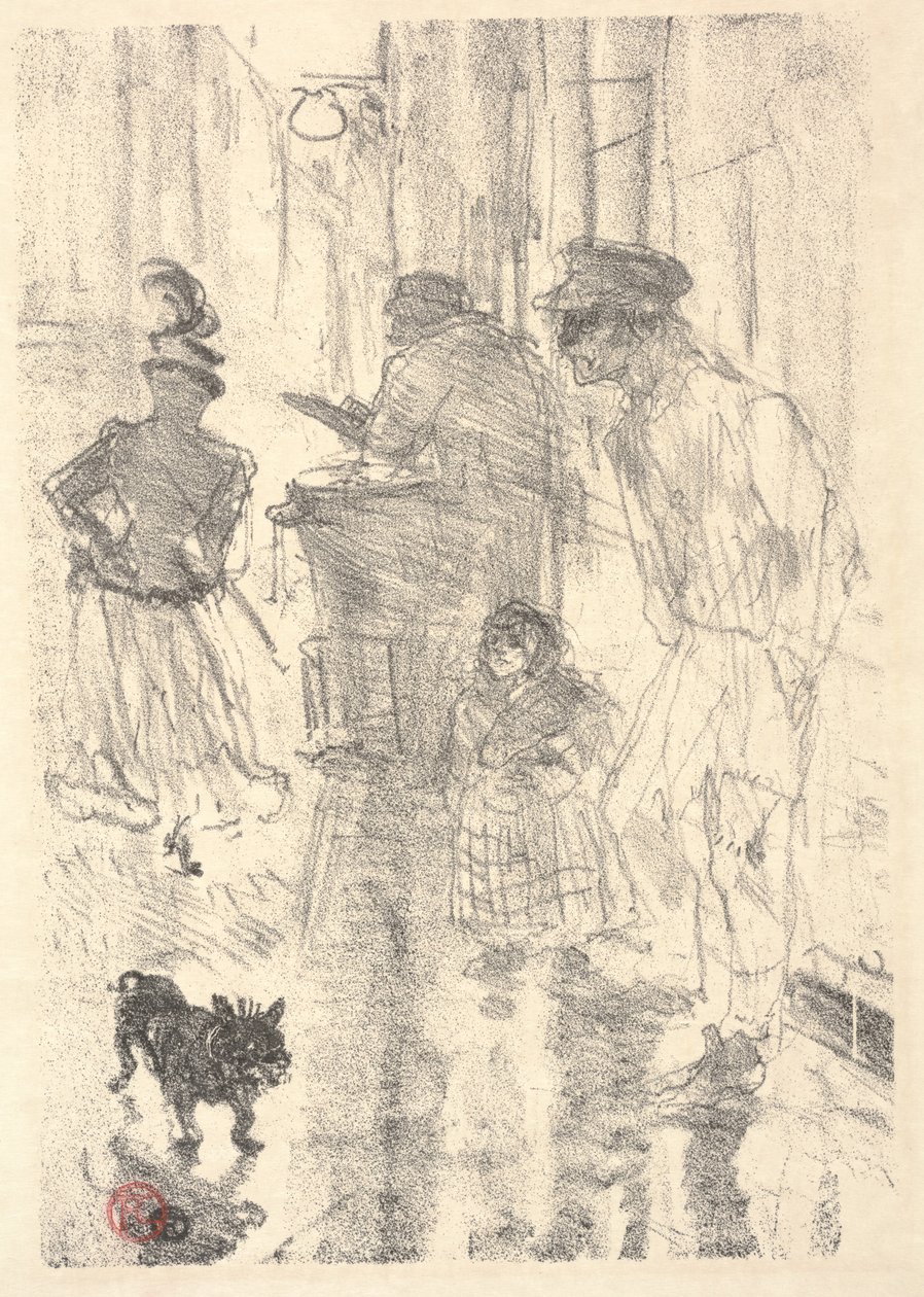Rosto (lito) de Henri de Toulouse Lautrec