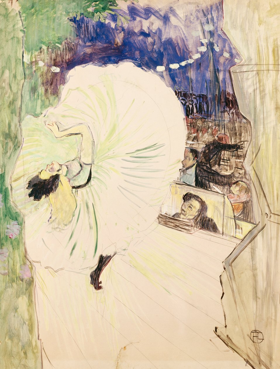 Roda, dançarina em palco, ilustração para "Le Plaisir a Paris de Henri de Toulouse Lautrec