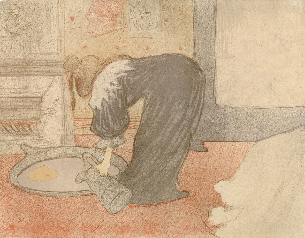 Mulher junto à banheira de Henri de Toulouse-Lautrec