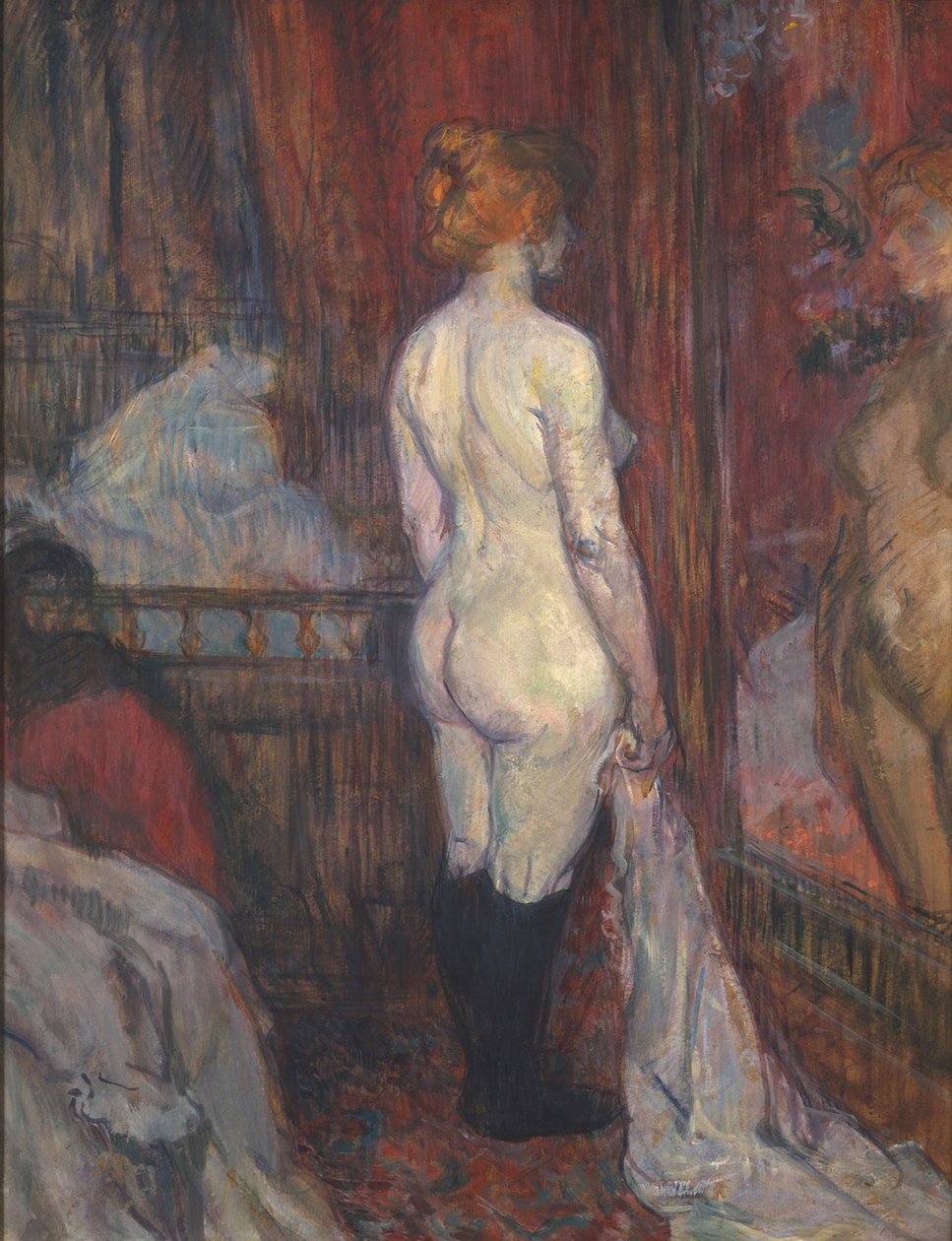 Mulher diante de um espelho de Henri de Toulouse Lautrec