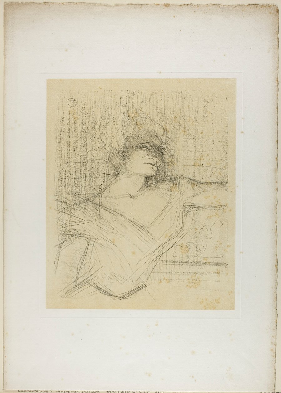 Yvette Guilbert—Na cola, de Yvette Guilbert de Henri de Toulouse-Lautrec