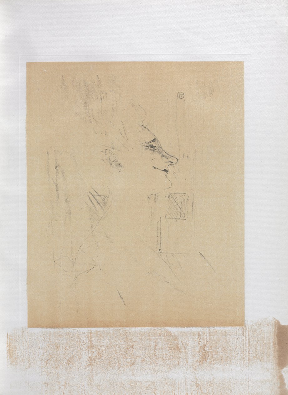 Yvette Guilbert-Inglês Série: Soularde de Henri de Toulouse-Lautrec