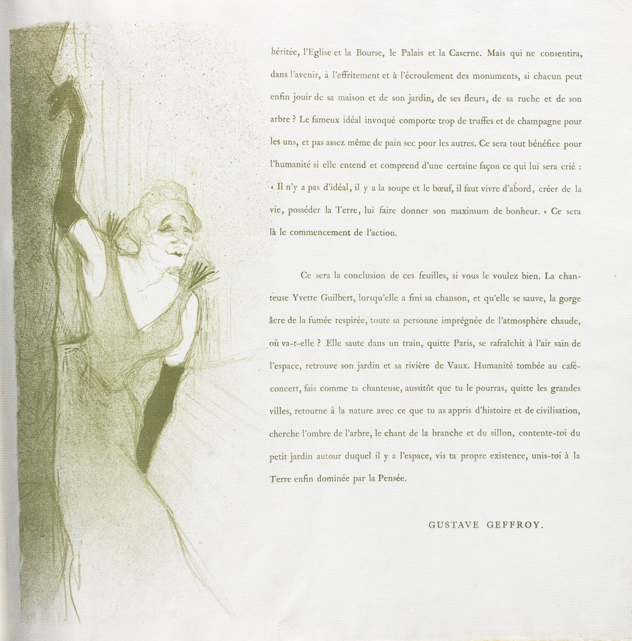 Série Yvette Guilbert-French: No. 16 de Henri de Toulouse-Lautrec