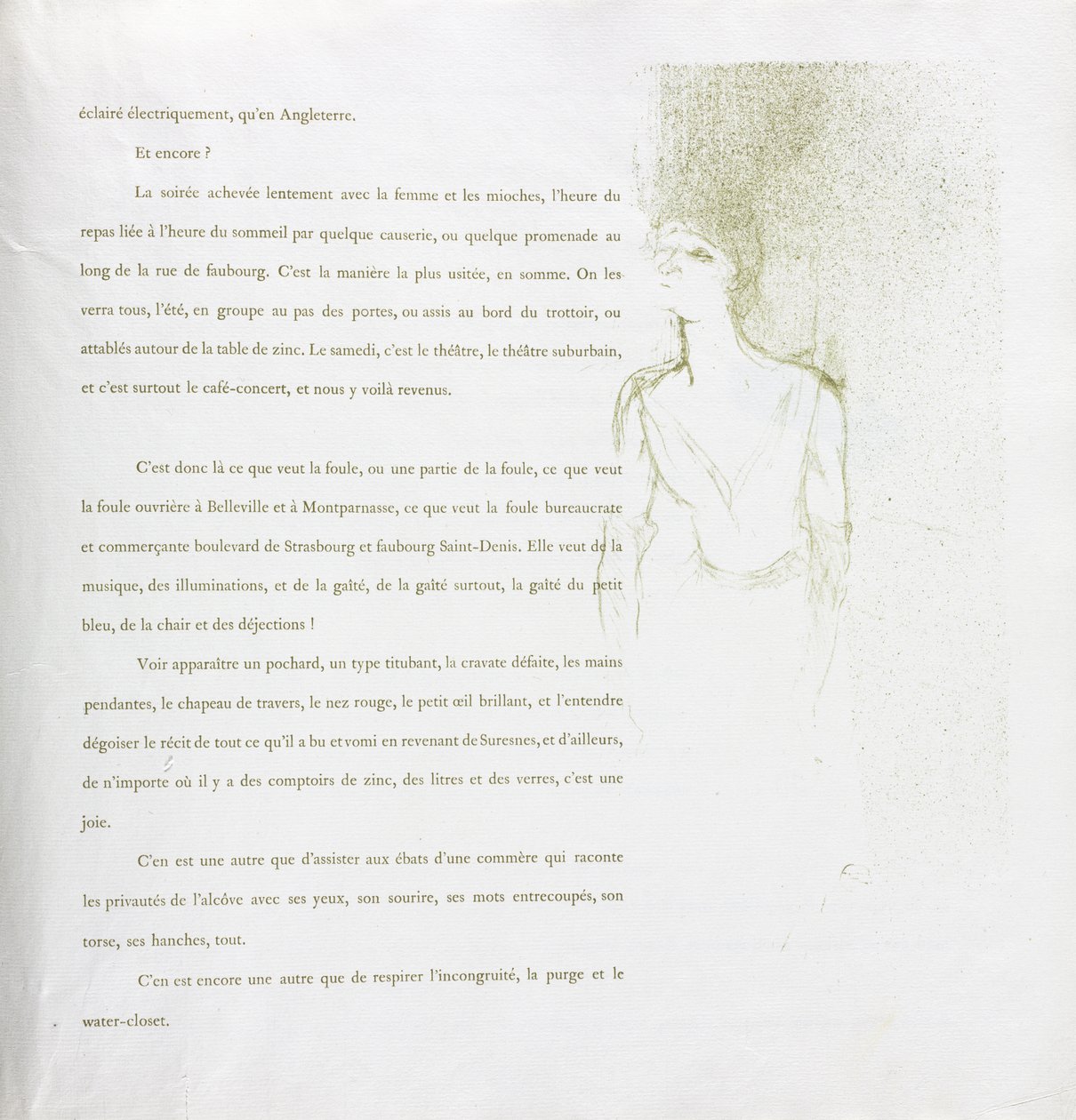 Série Yvette Guilbert-French: No. 9 de Henri de Toulouse-Lautrec