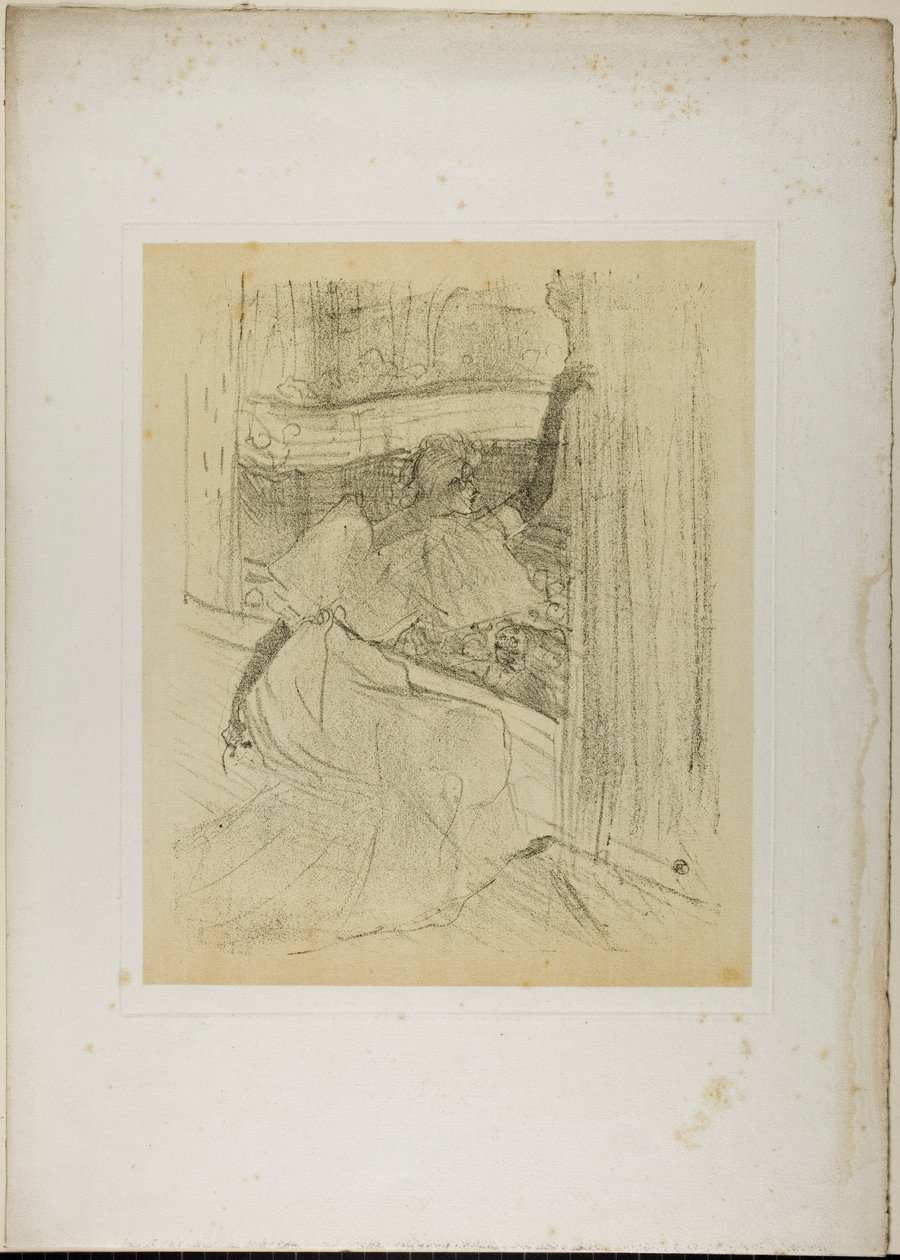 Yvette Guilbert Fazendo uma reverência, de Yvette Guilbert de Henri de Toulouse-Lautrec