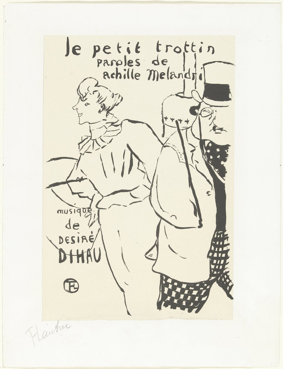Mulher como menina e homem com chapéu
Le petit troittin de Henri de Toulouse Lautrec (signed by artist)