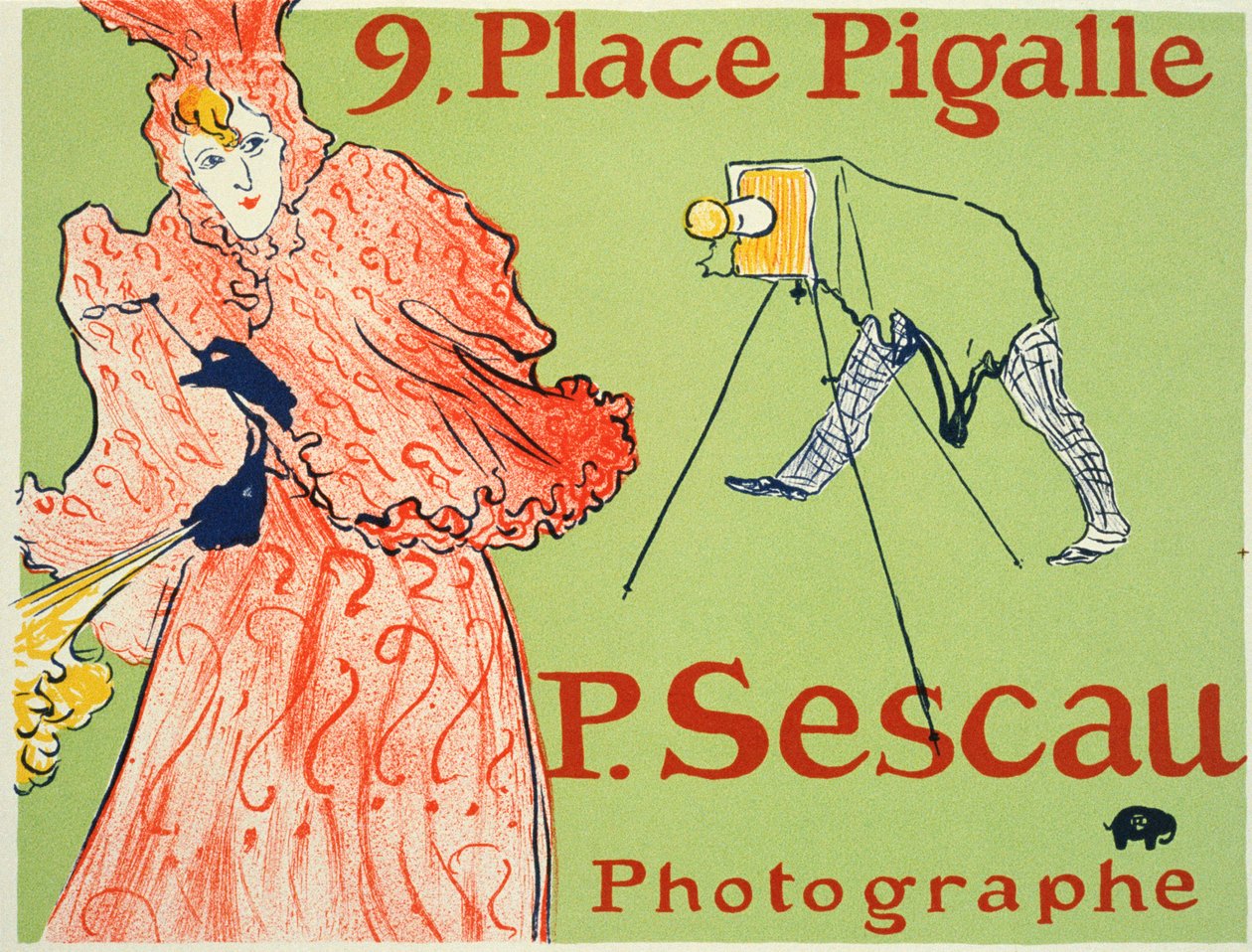 9, Place Pigalle, P. Sescau Photographer Poster, 1894. de Henri de Toulouse Lautrec