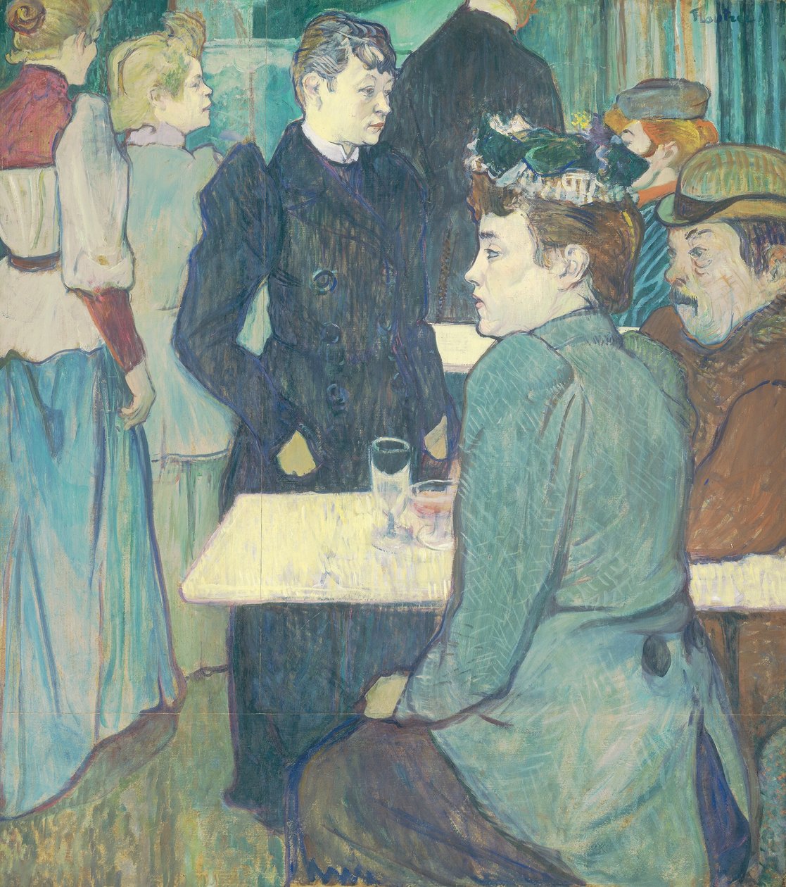 Um canto do Moulin de la Galette de Henri de Toulouse Lautrec
