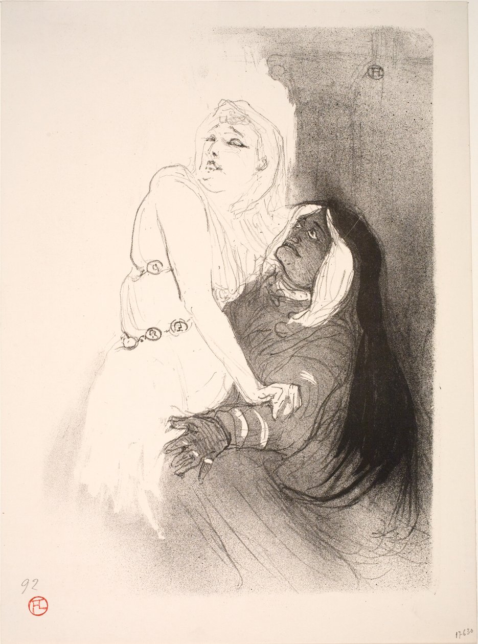 Durante o Renascimento, Sarah Bernhardt em Phèdre de Henri de Toulouse Lautrec