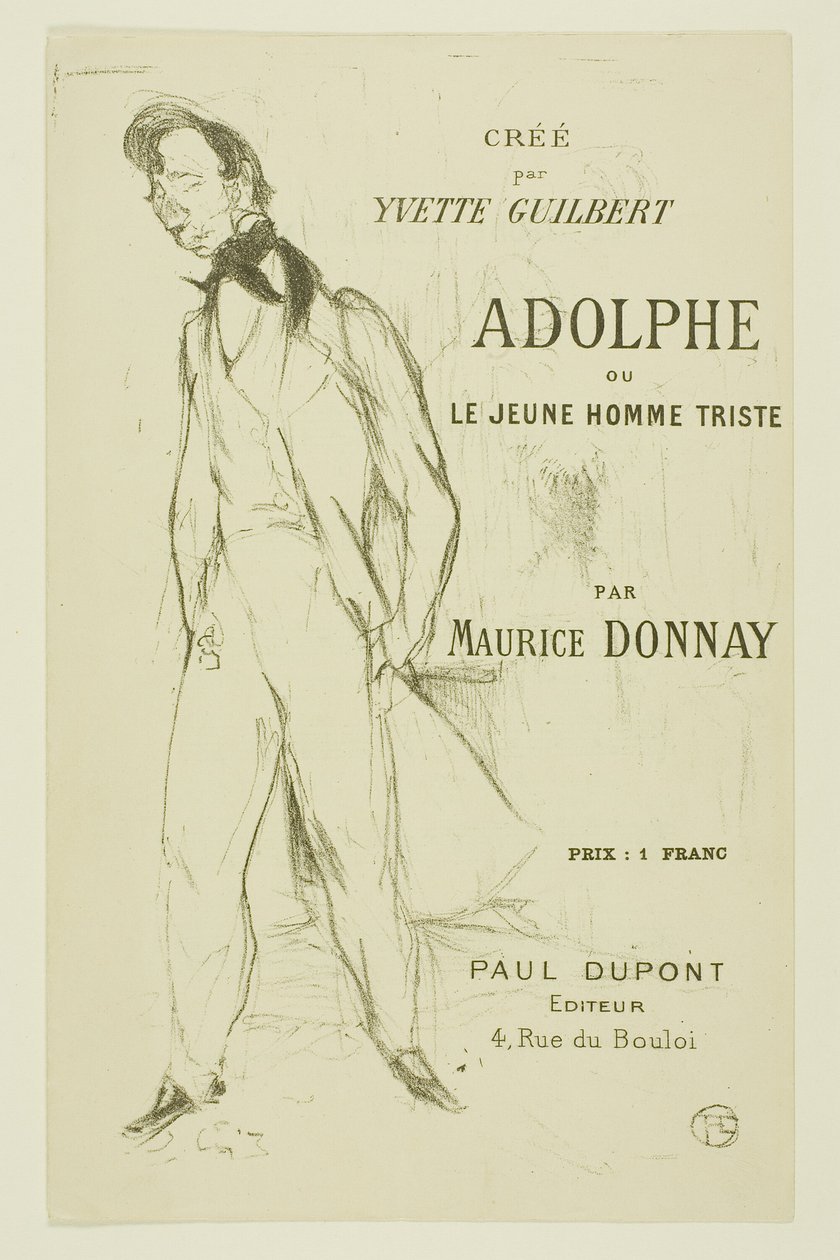 Adolphe — o jovem triste de Henri de Toulouse Lautrec