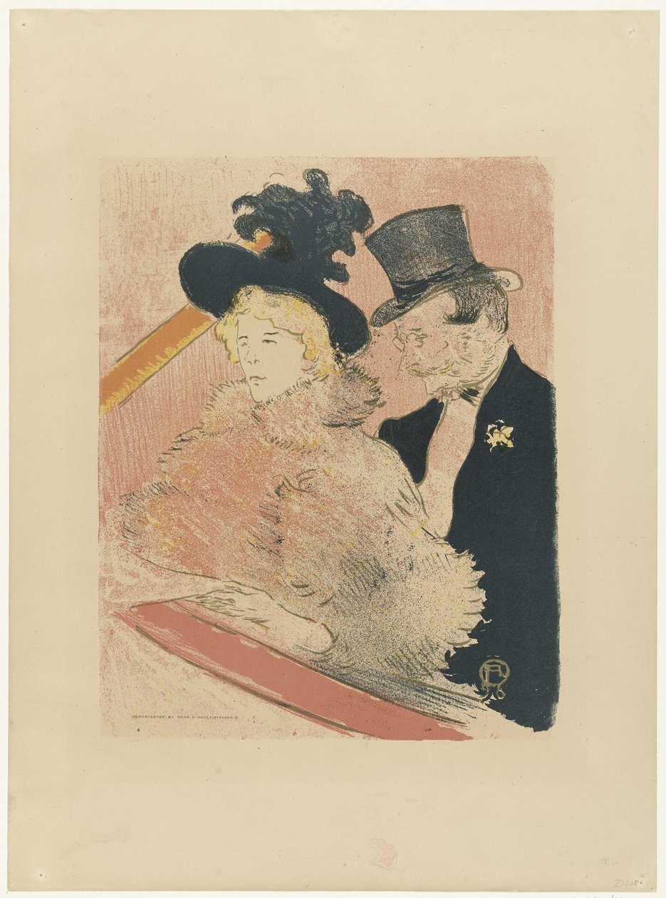 Cartaz para fabricante de tinta com retrato de Emilienne d
