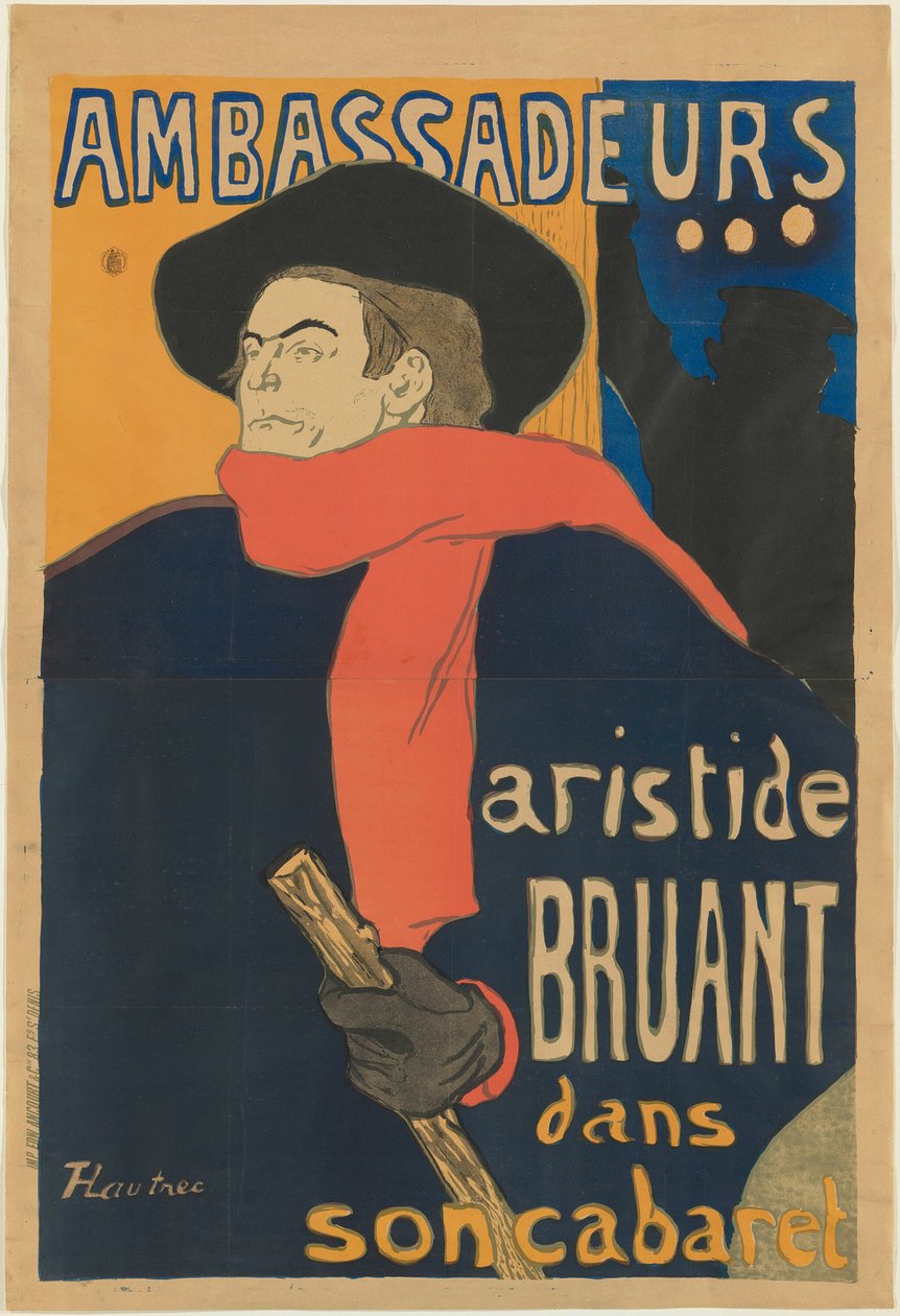 Embaixadores: Aristide Bruant de Henri de Toulouse Lautrec