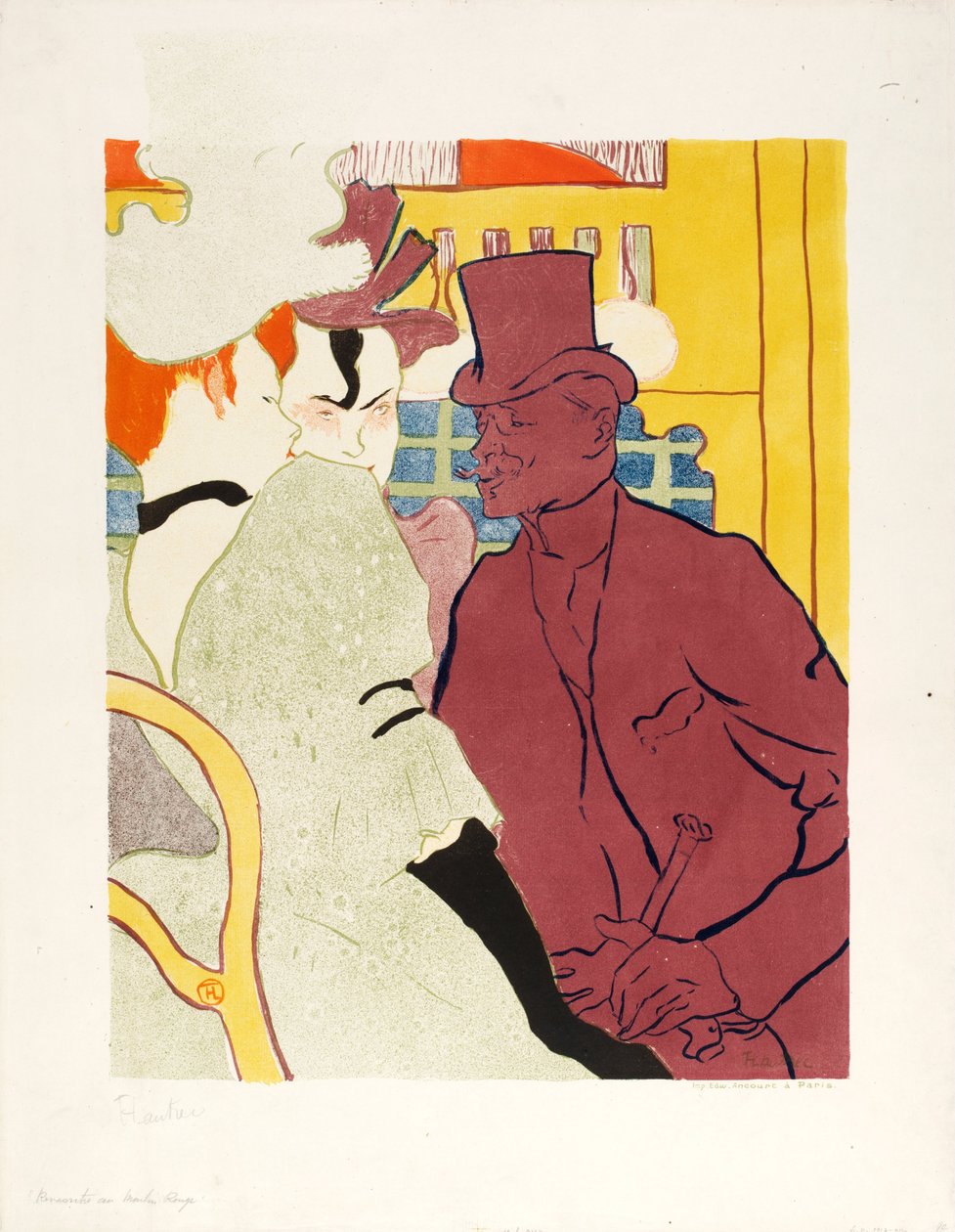 Um Inglês no Moulin Rouge de Henri de Toulouse Lautrec