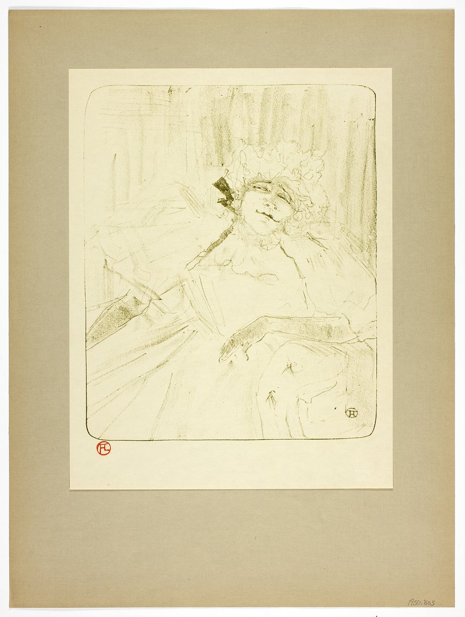 Uma canção antiga, prato cinco de Yvette Guilbert de Henri de Toulouse Lautrec