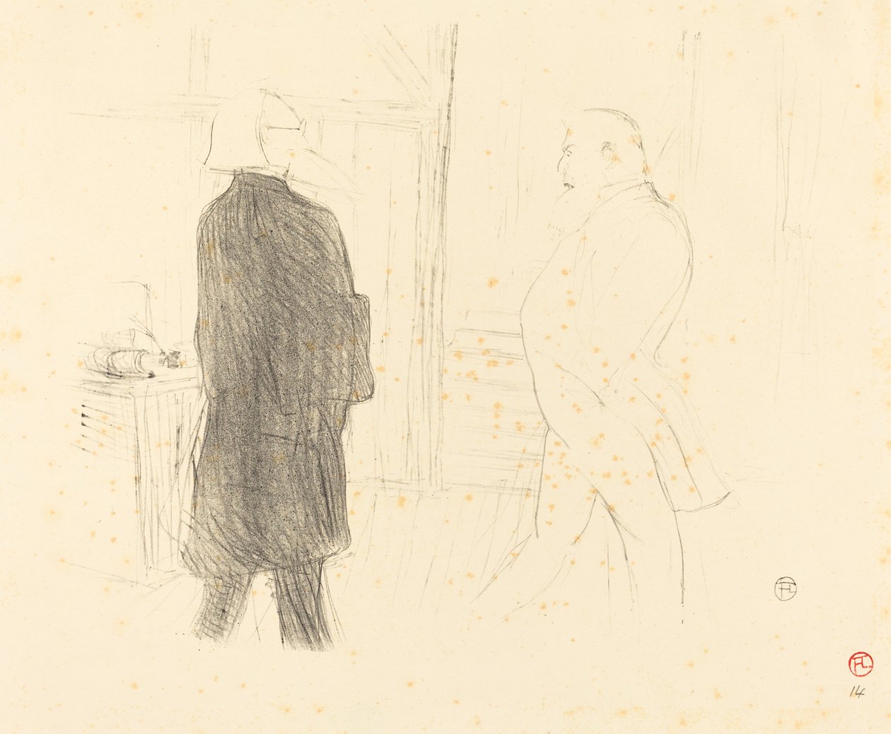 Antoine e Gémier em Une Faillite, 1894. de Henri de Toulouse Lautrec