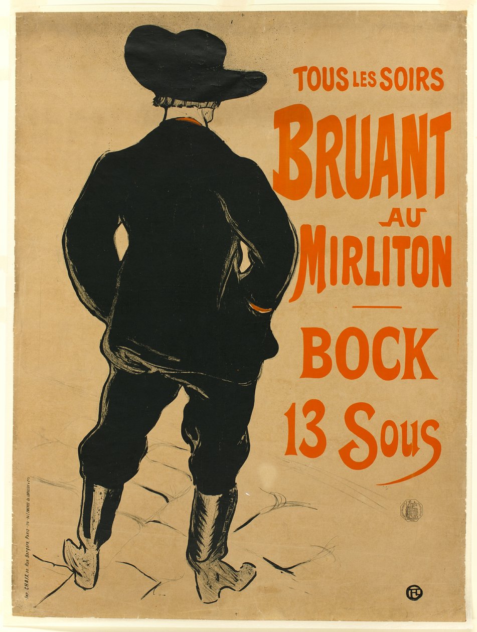 Aristide Bruant de Henri de Toulouse Lautrec