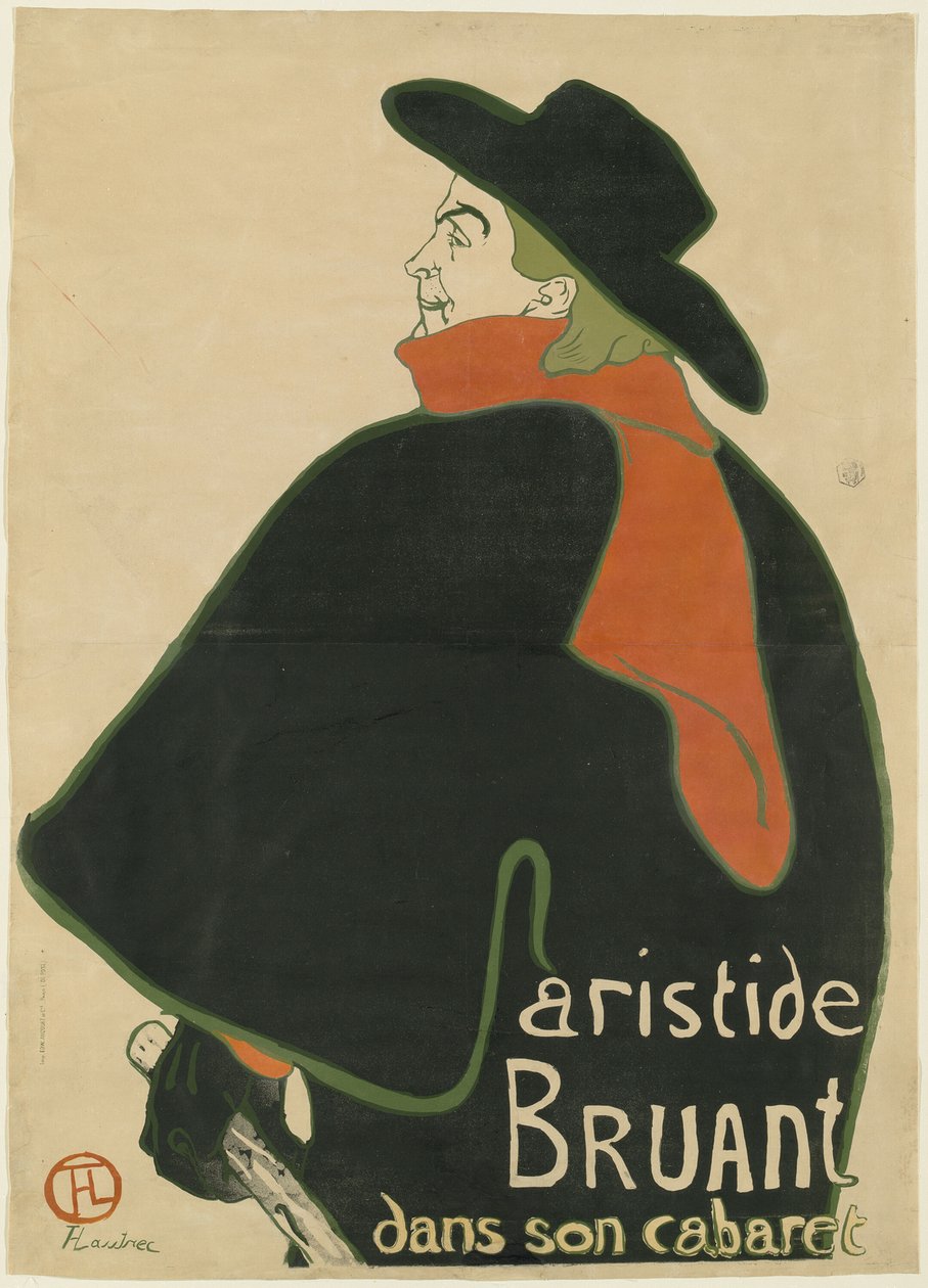Aristide Bruant, em seu cabaré de Henri de Toulouse Lautrec