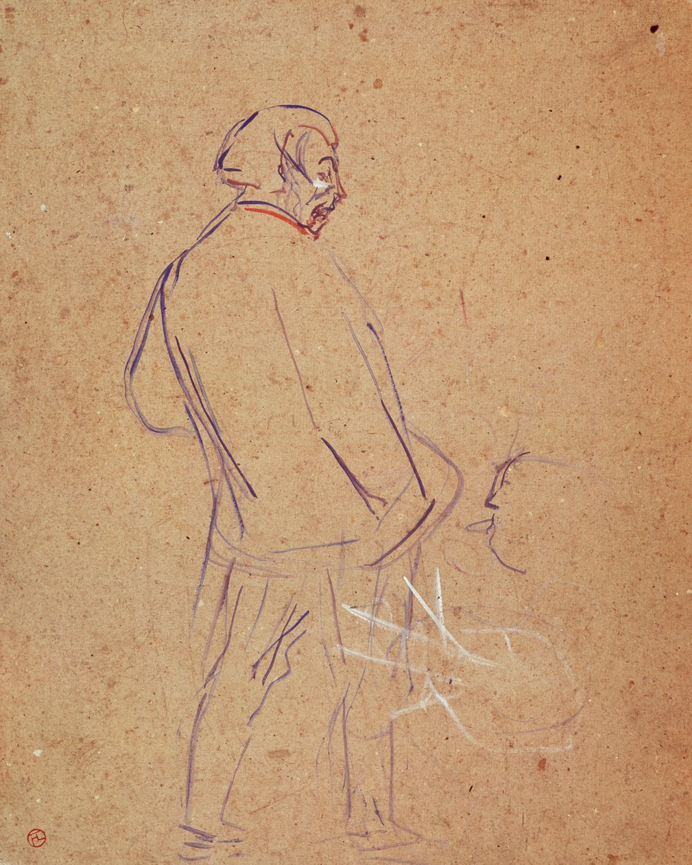 Aristide Bruant a cantar no seu cabaré de Henri de Toulouse Lautrec