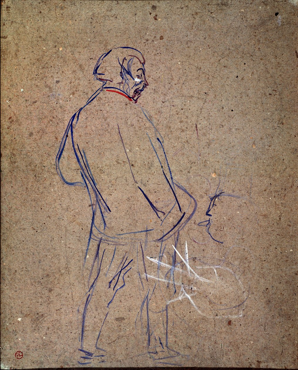 Aristide Sparrow a cantar no seu cabaré. Pintura de Henri de Toulouse-Lautrec (Toulouse Lautrec de Henri de Toulouse Lautrec