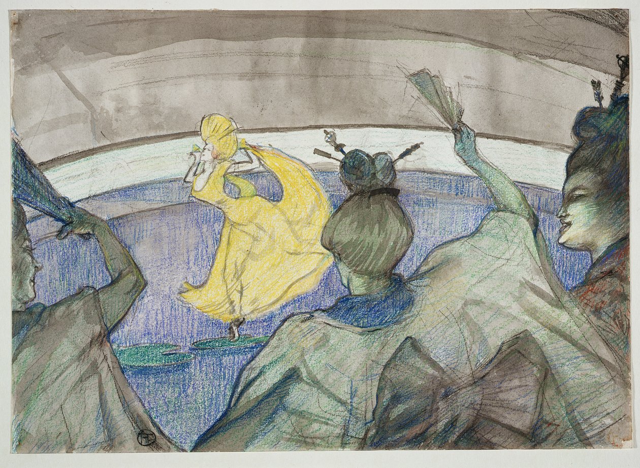 No circo, 1899 (creiom, pastéis e wc em papel tufado) de Henri de Toulouse Lautrec
