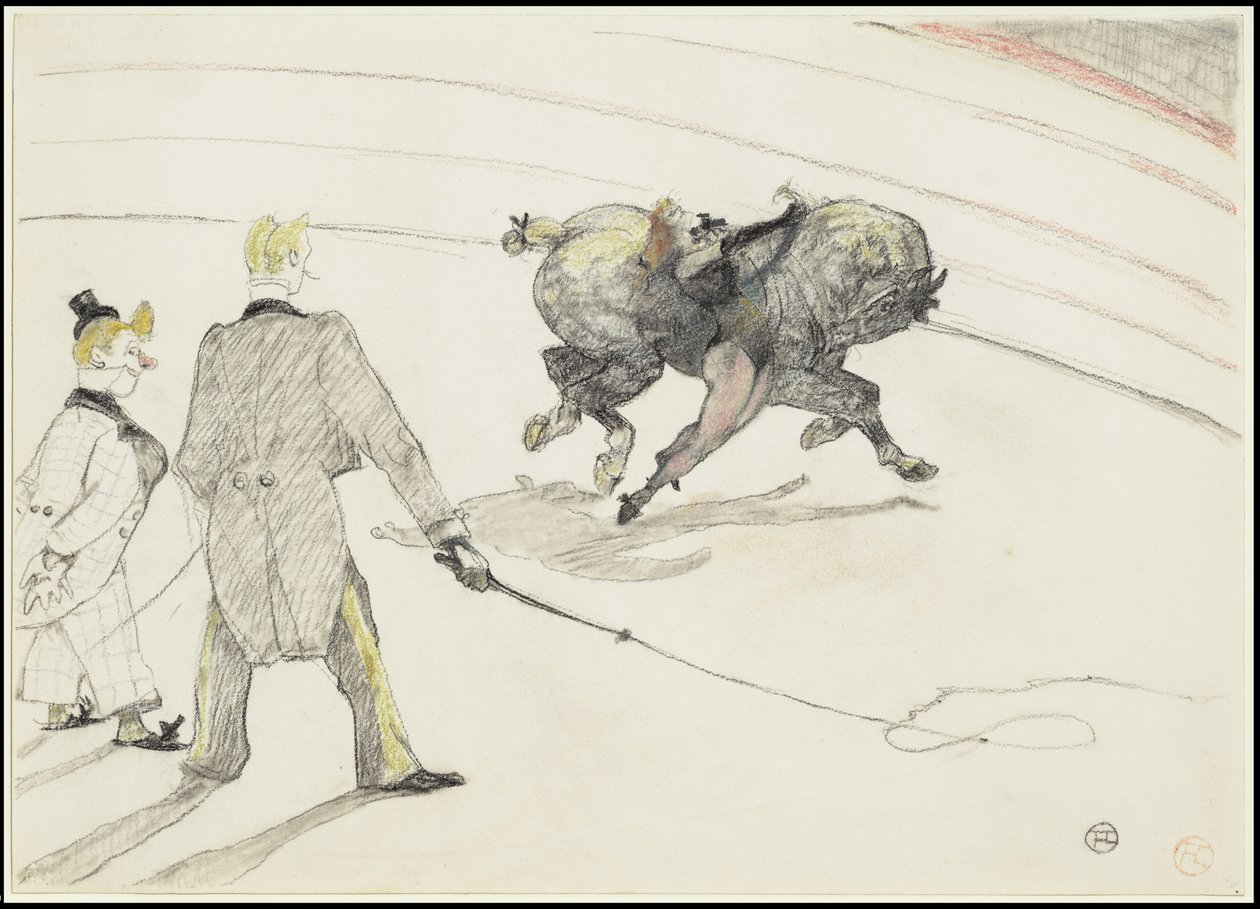 No circo: Acrobatas, 1899 de Henri de Toulouse Lautrec