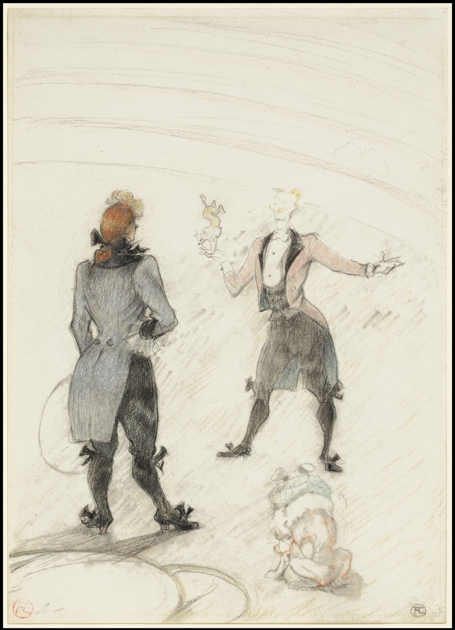 No circo: O treinador de cães, 1899 de Henri de Toulouse Lautrec
