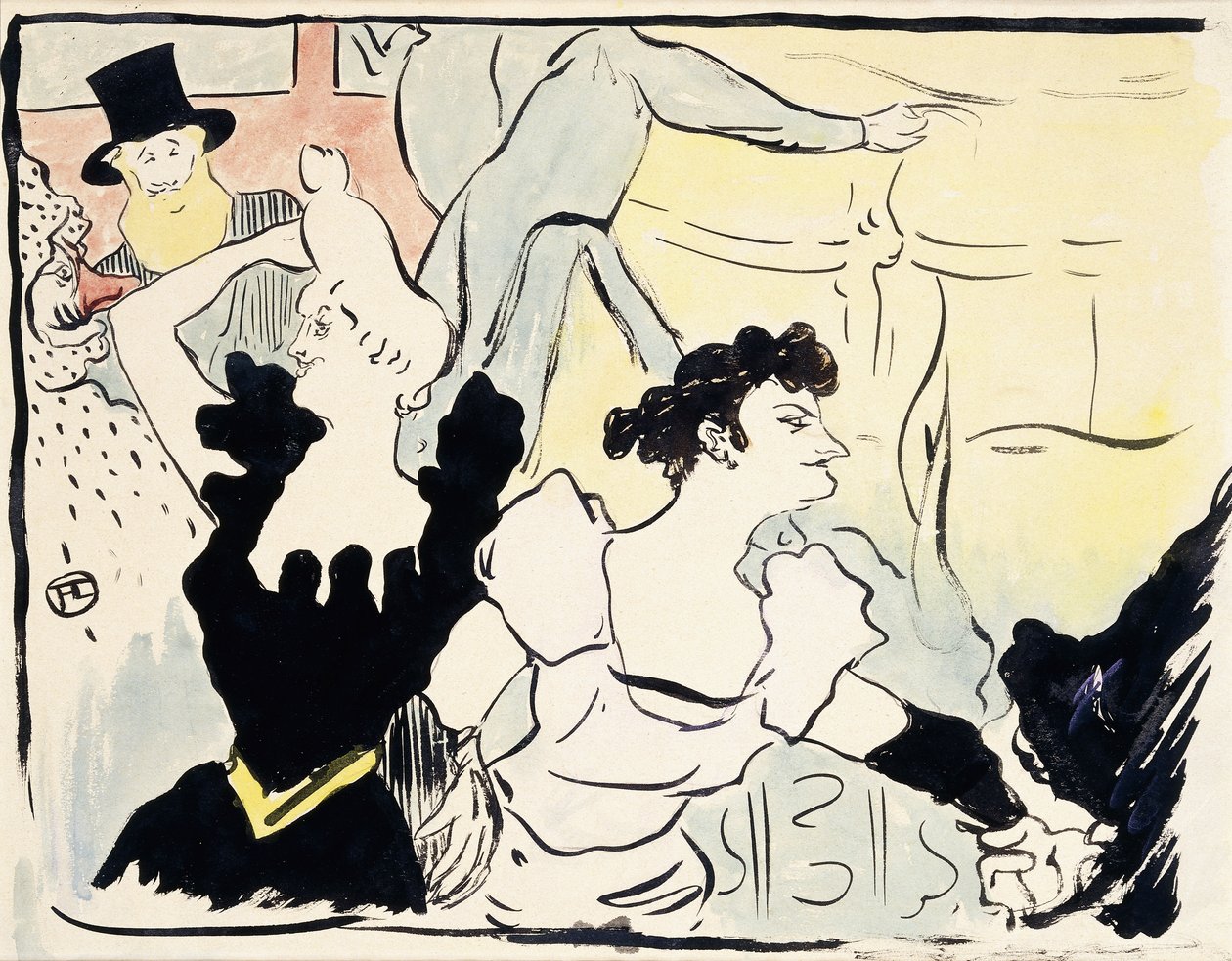 No baile de máscaras - festas parisienses - novos prazeres, 1892 de Henri de Toulouse Lautrec