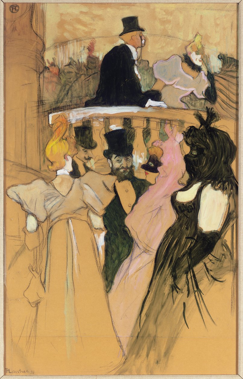 No baile da ópera; No baile da ópera, 1893 de Henri de Toulouse Lautrec