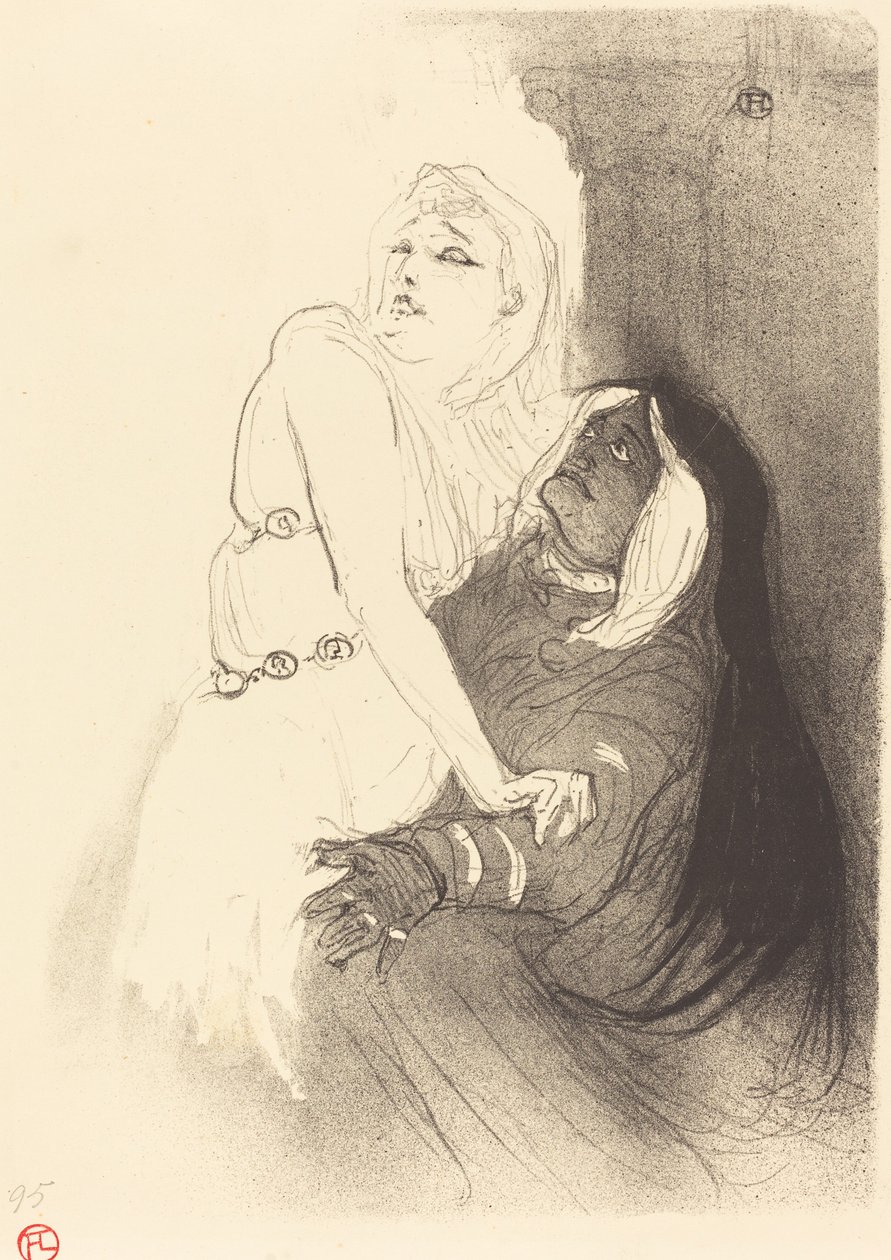 No Renascimento: Sarah Bernhardt em Phedre A la Renaissance: Sarah Bernhardt em..., 1893. de Henri de Toulouse Lautrec