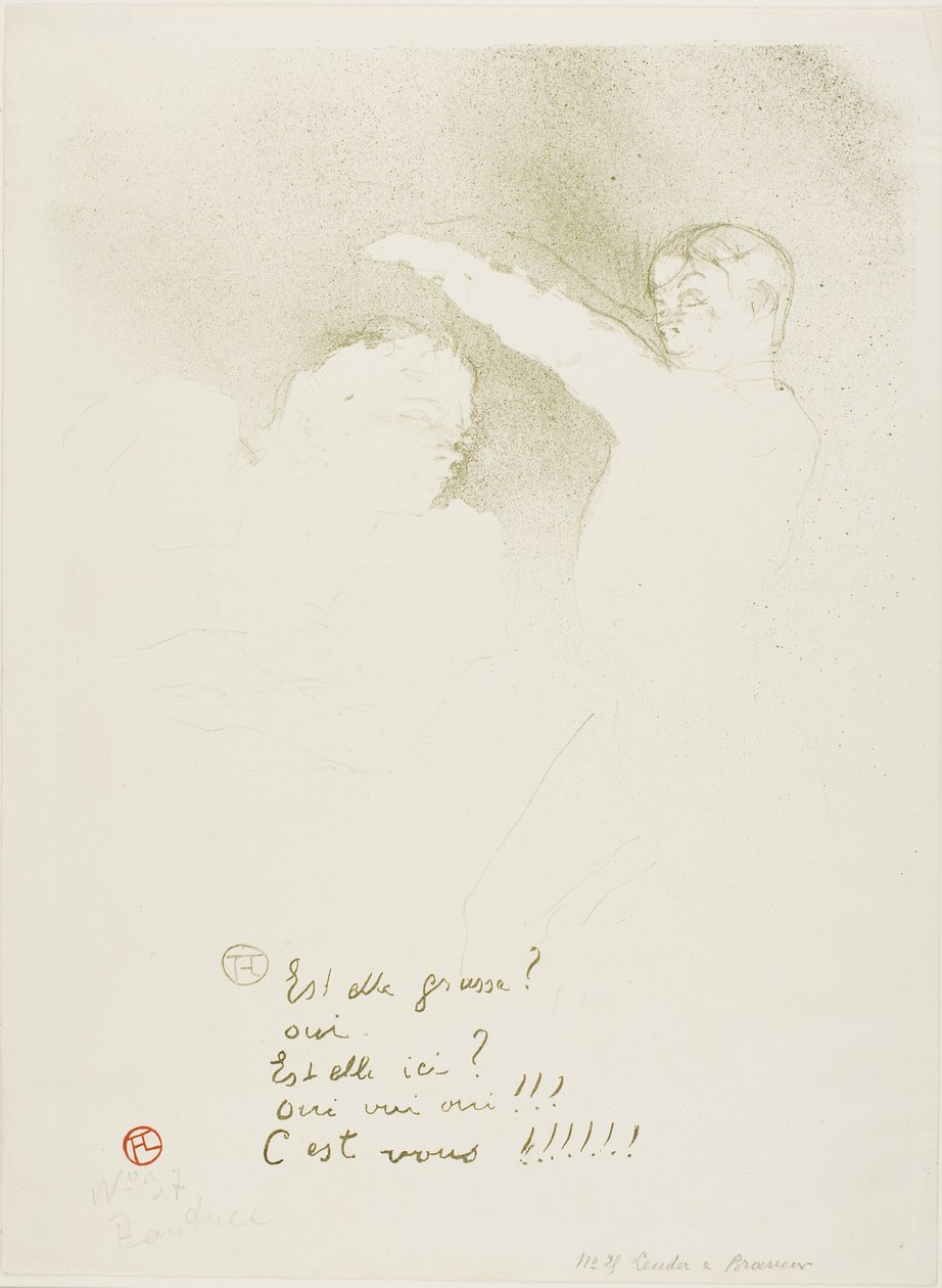 Nas Variedades: Mademoiselle Lender e Brasseur de Henri de Toulouse Lautrec
