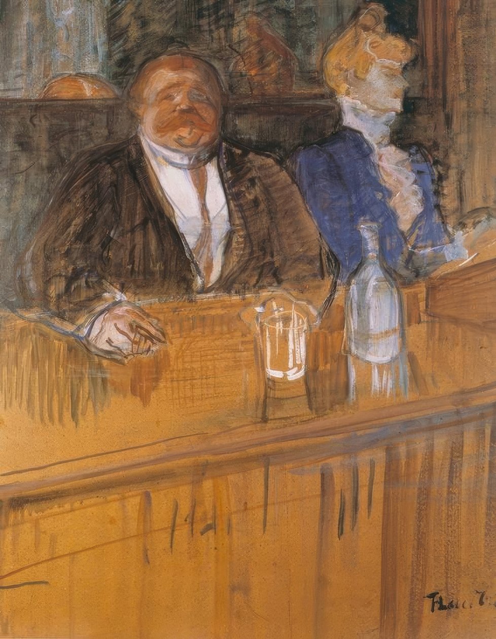 No Café: O consumidor e o caixa clorótico de Henri de Toulouse Lautrec