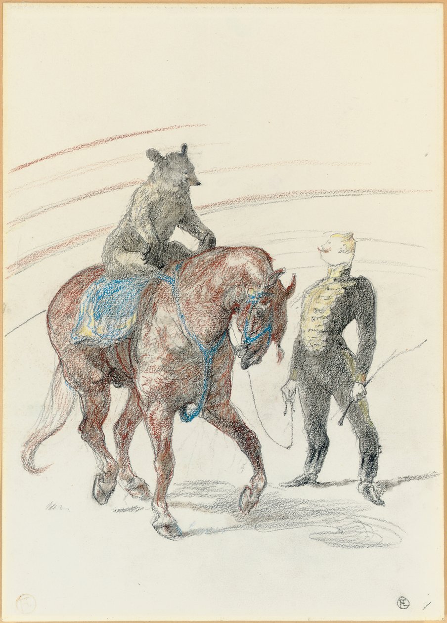 Au Cirque: Trabalho do urso no painel, 1899 de Henri de Toulouse Lautrec