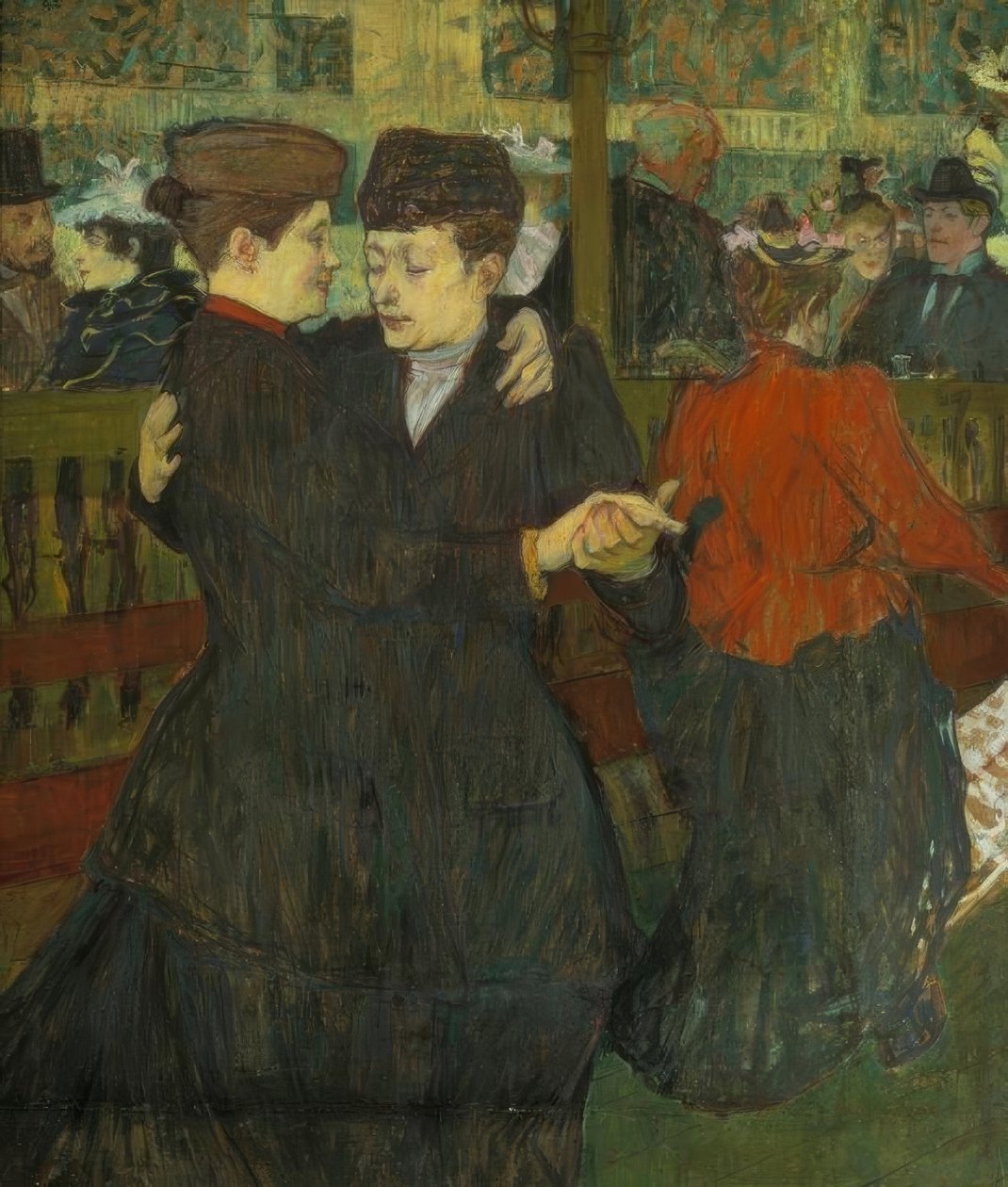 No Moulin Rouge. Os dois dançarinos de Henri de Toulouse Lautrec
