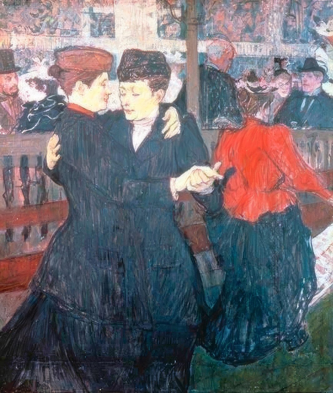 No Moulin Rouge. Os dois dançarinos de Henri de Toulouse Lautrec
