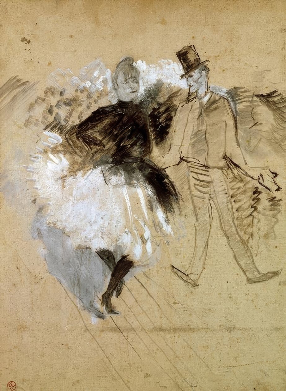 No Moulin de la Galette. Goulue e Valentine desossados de Henri de Toulouse Lautrec