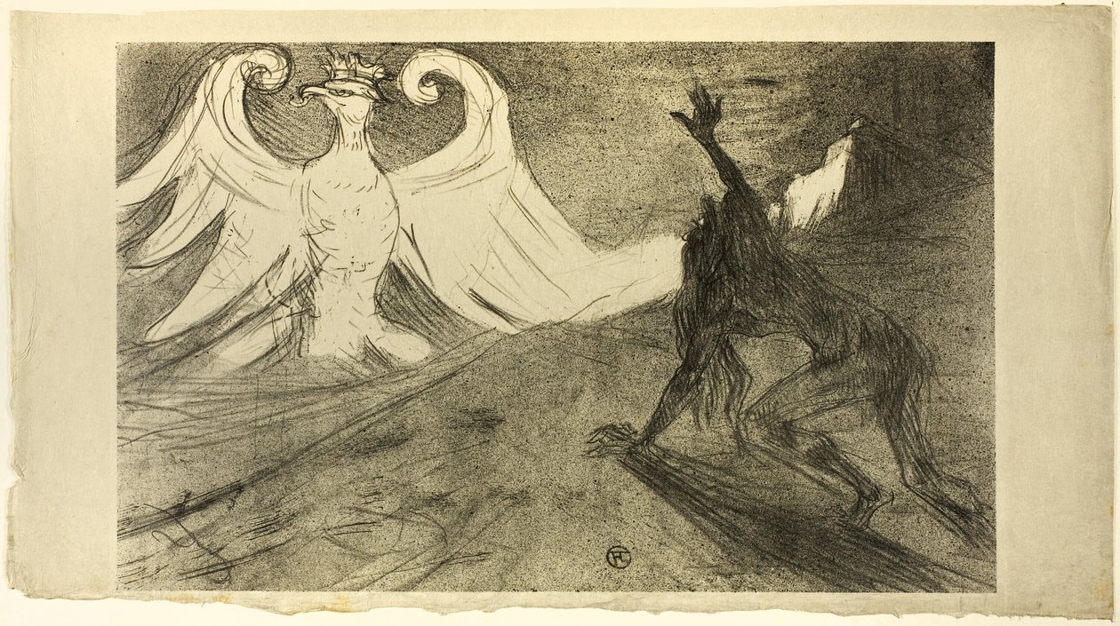 Ao pé do Sinai, capa rejeitada de Henri de Toulouse Lautrec