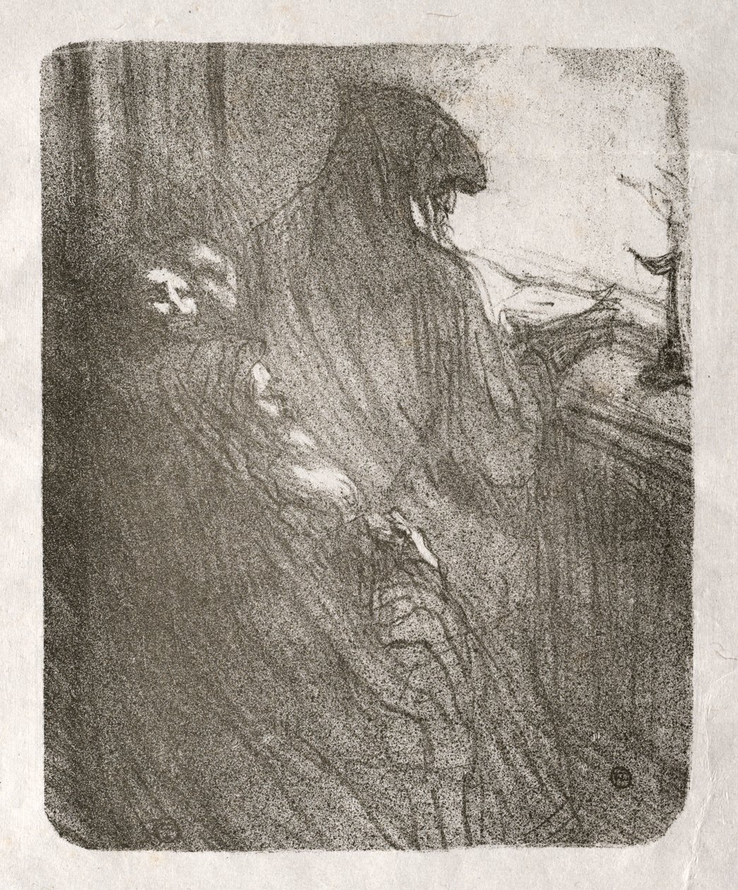 Aos pés do Sinai: a oração dos judeus poloneses de Henri de Toulouse Lautrec