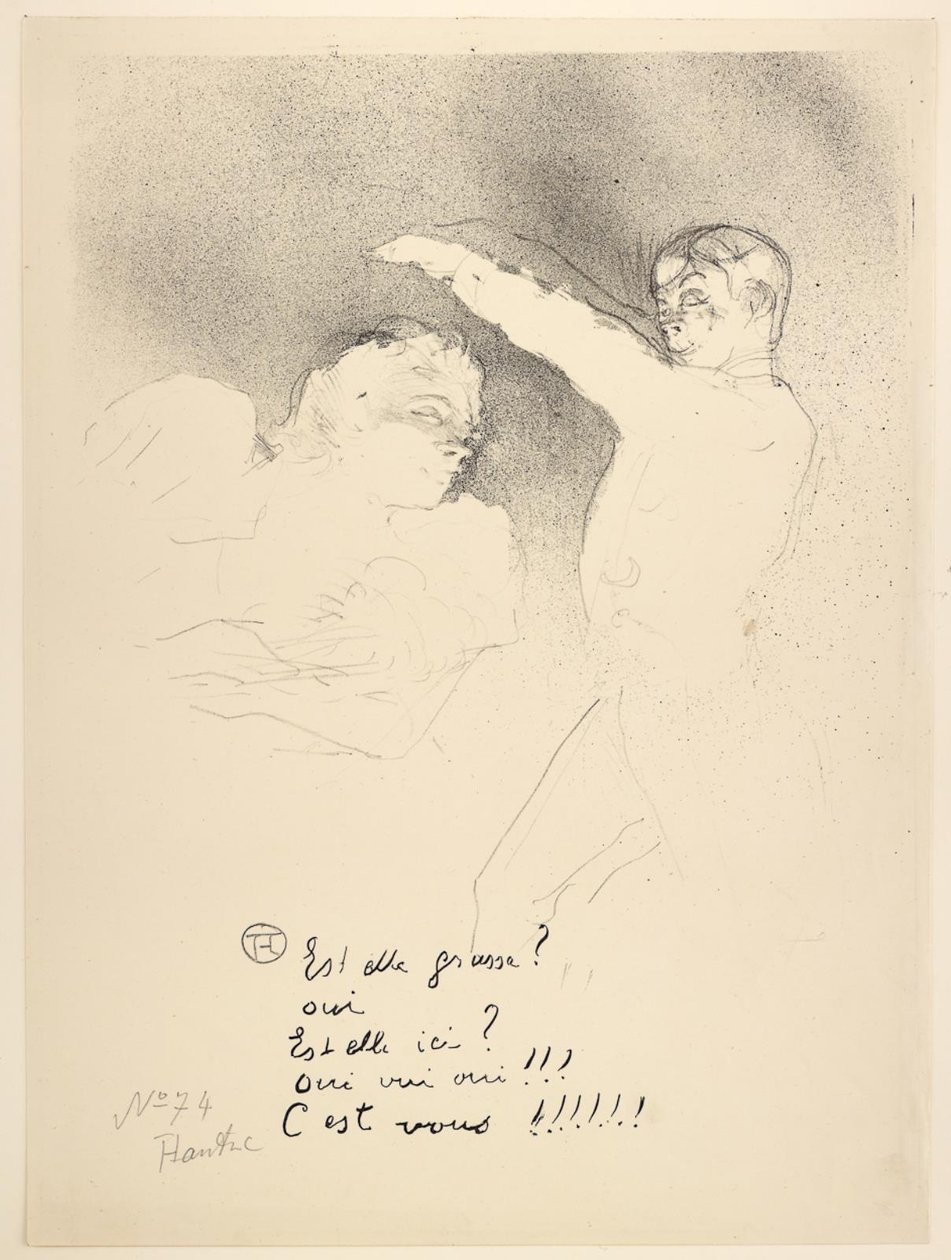 Nas Variedades, Miss Lender e Brasseur de Henri de Toulouse Lautrec