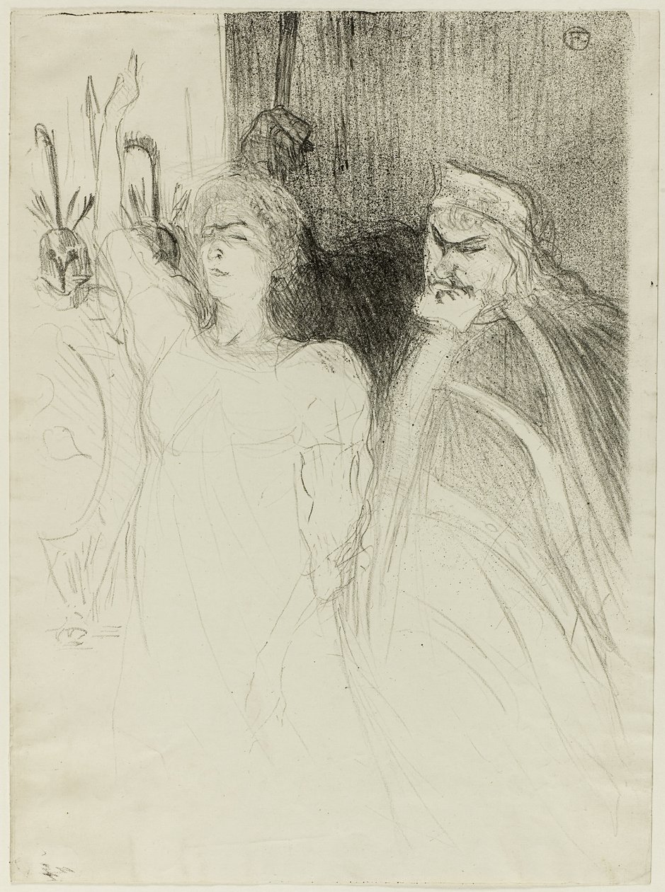 Bartet e Mounet-Sully, em Antígona de Henri de Toulouse Lautrec