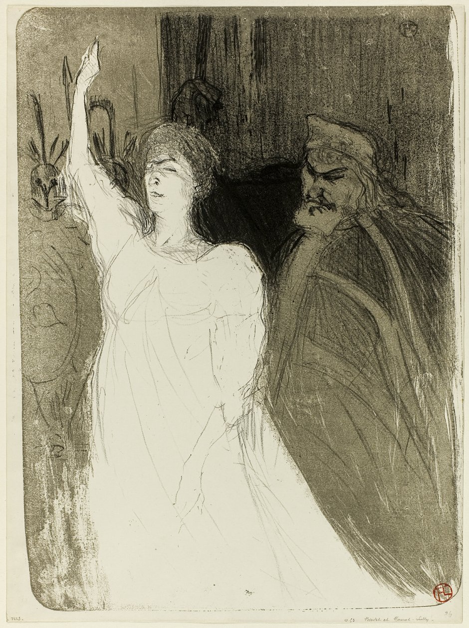 Bartet e Mounet-Sully, em Antígona de Henri de Toulouse Lautrec