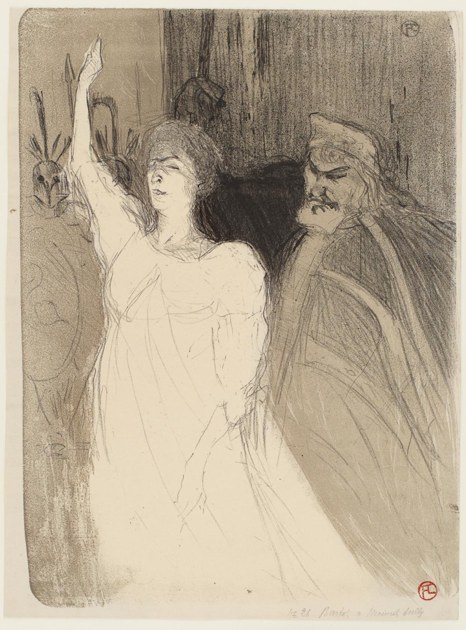Bartet e Mounet-Sully, em Antígona de Henri de Toulouse Lautrec