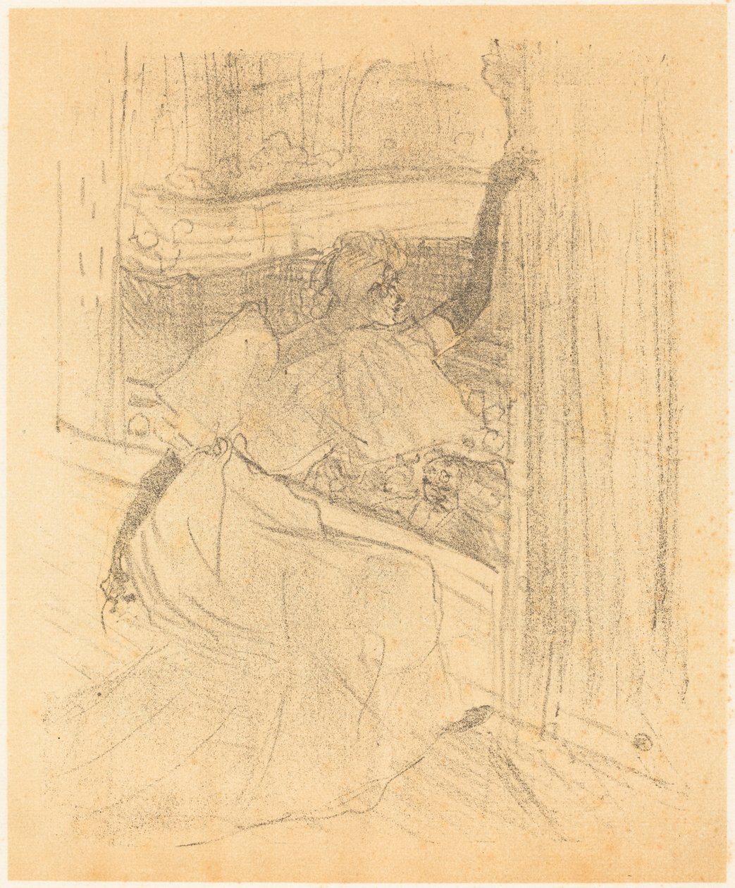 Curvando-se ao público Saluant le public, 1898. de Henri de Toulouse Lautrec