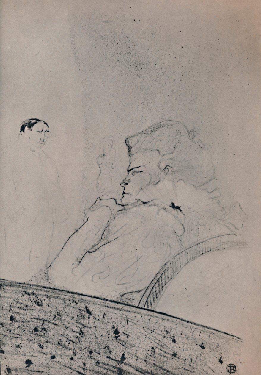 Brandes em seu camarim, c.1895, 1946 de Henri de Toulouse Lautrec