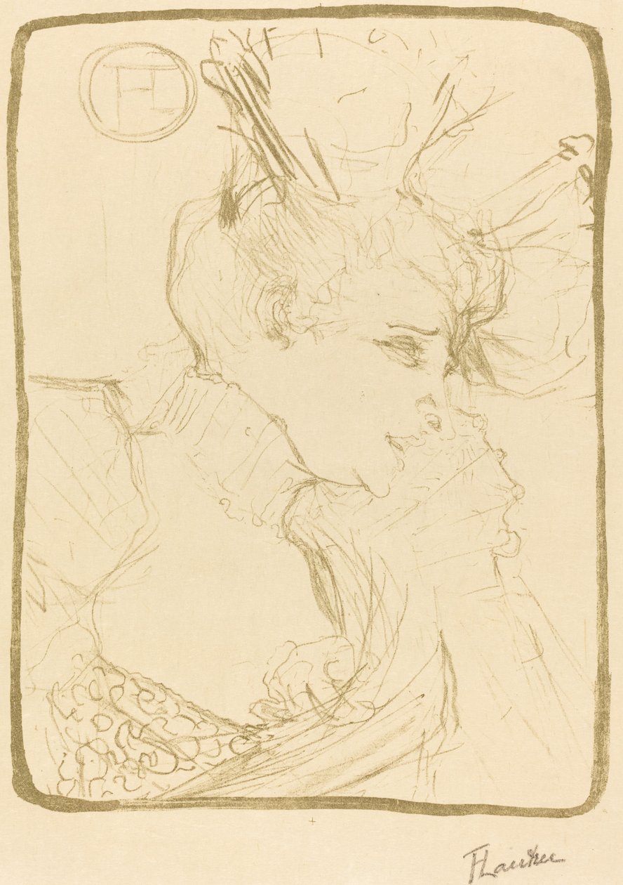 Busto de Mlle. Marcelle Lender Mlle. Marcelle Lender, e busto, 1895. de Henri de Toulouse Lautrec