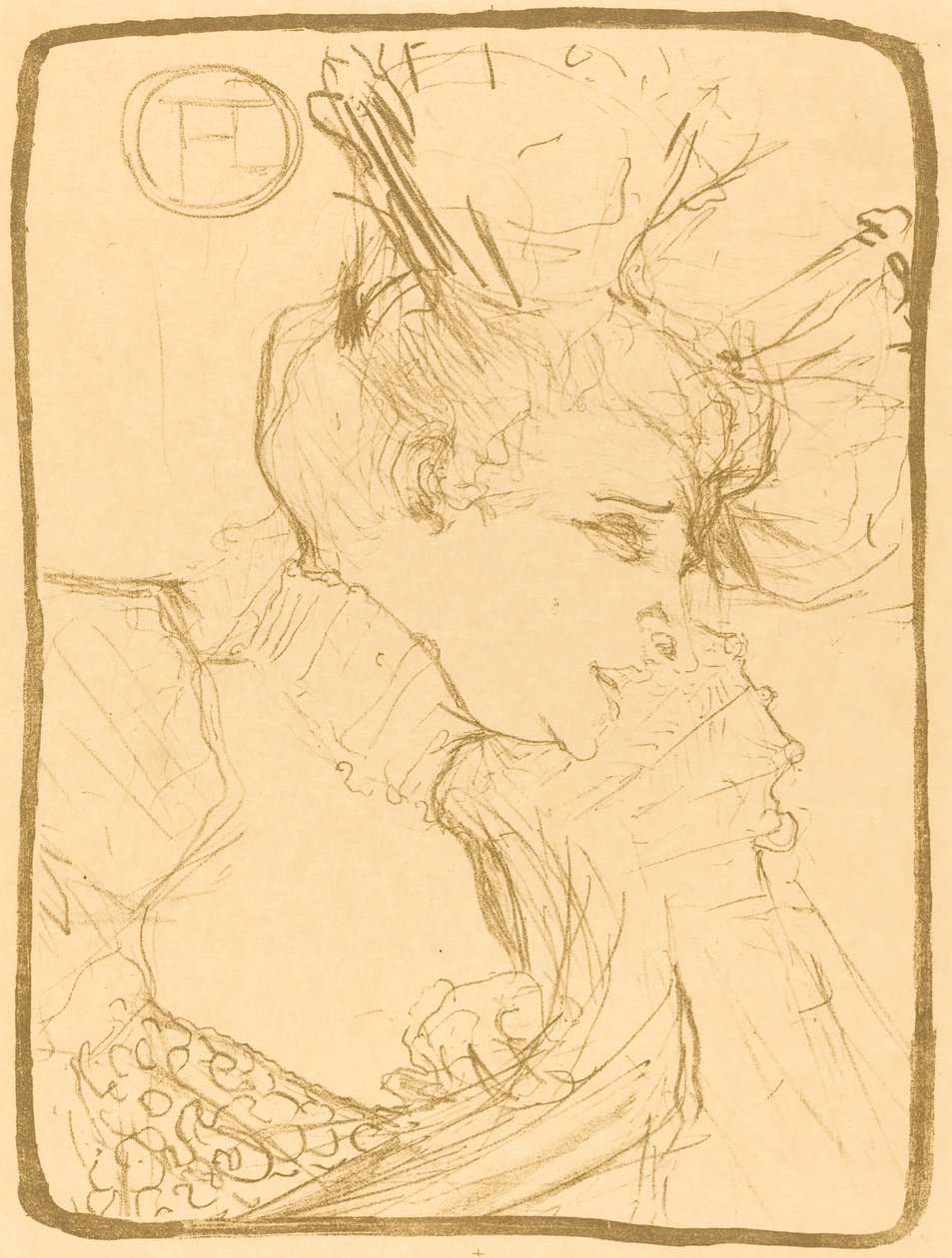 Busto de Mlle. Marcelle Lender Mlle. Marcelle Lender, e busto, 1895. de Henri de Toulouse Lautrec