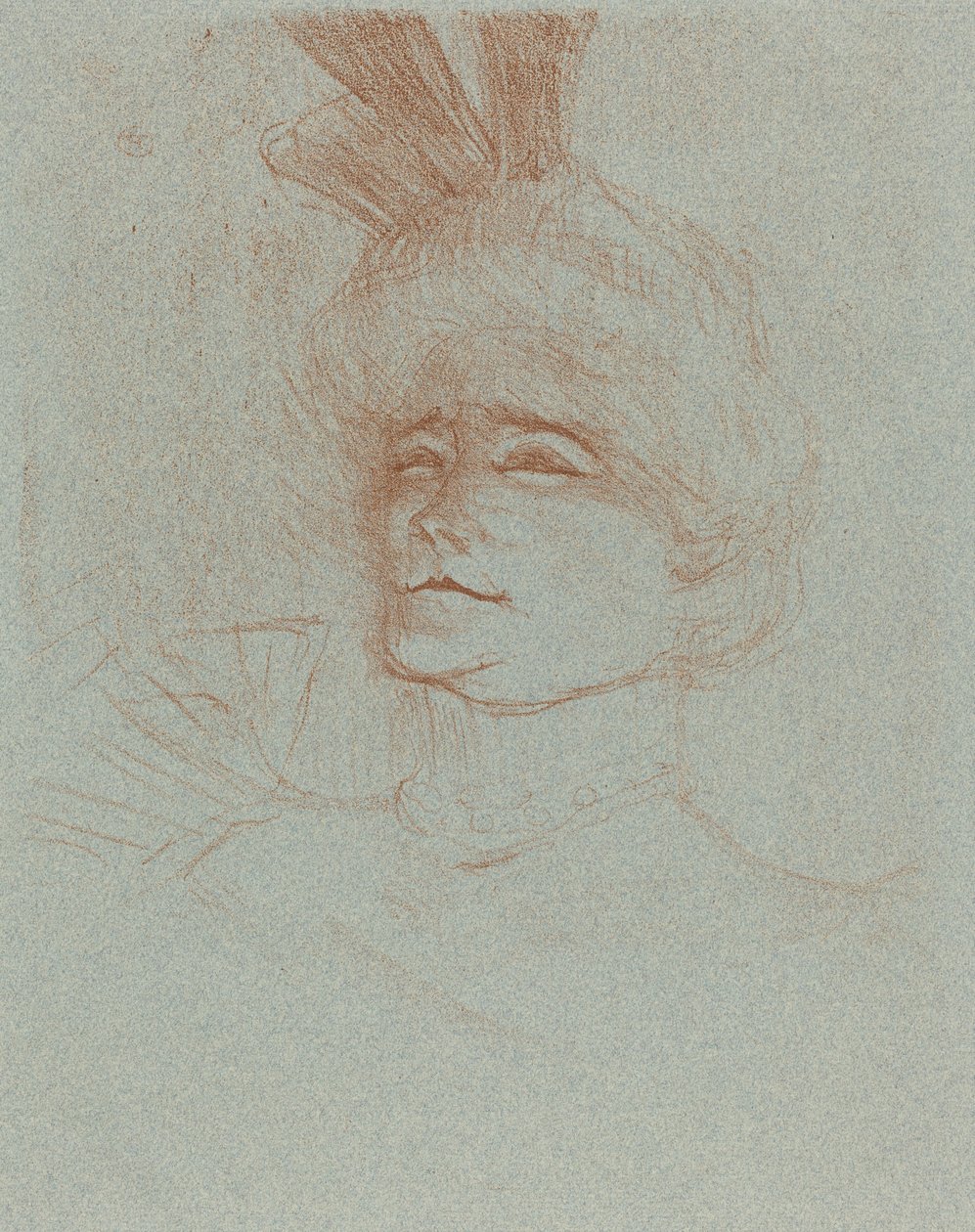 Busto de Mlle. Marcelle Lender, virou três quartos Mlle. Marcelle Lender e busto..., 1898. de Henri de Toulouse Lautrec