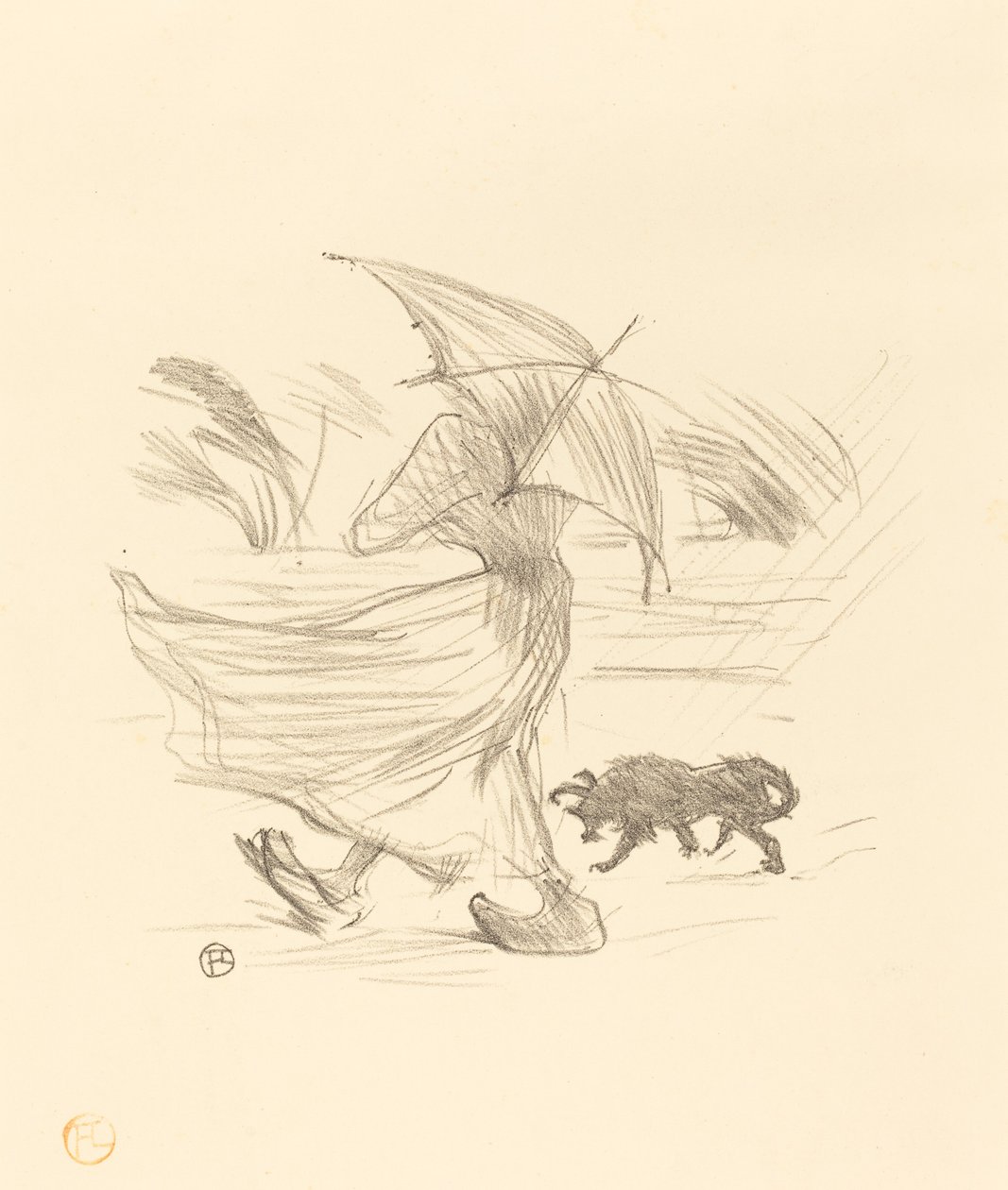 O que a chuva diz, 1895. de Henri de Toulouse Lautrec