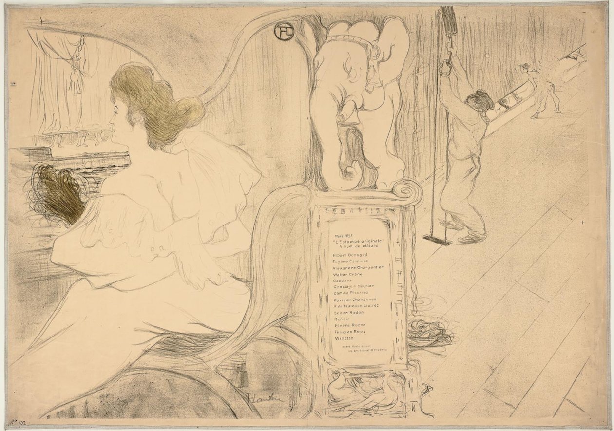 capa impressa original de Henri de Toulouse Lautrec