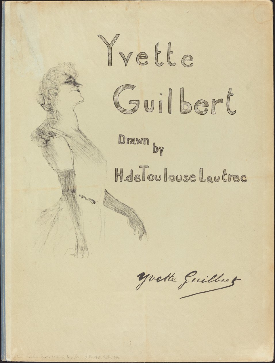 Capa, Yvette Guilbert de Henri de Toulouse Lautrec